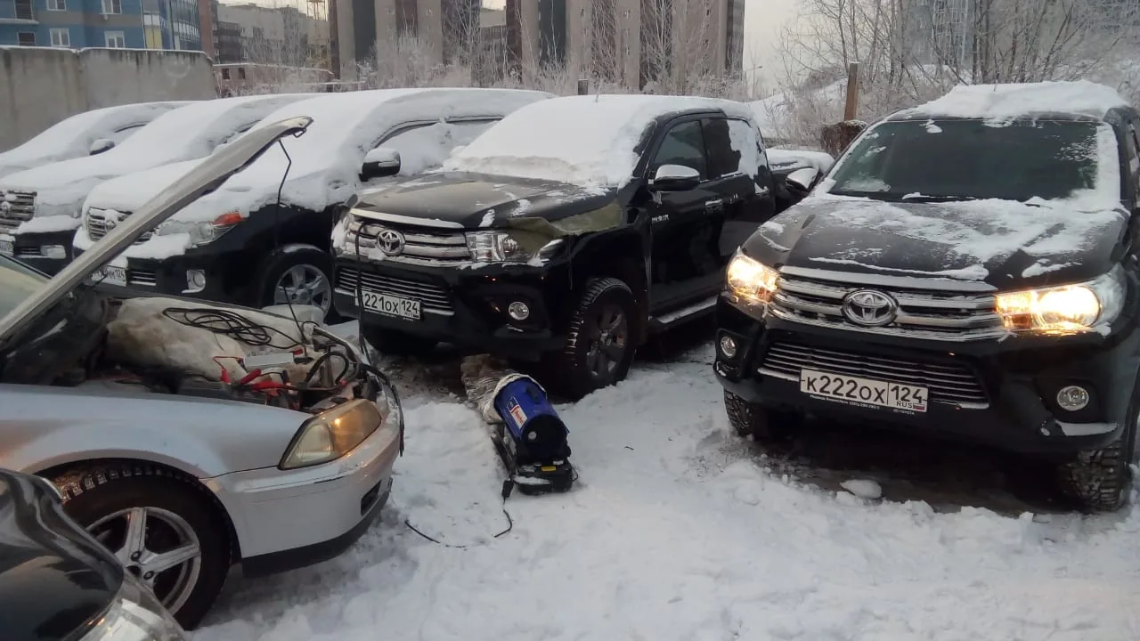Отогрев внедорожника в мороз